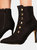 Where's That From Womens/Ladies Blythe Faux Suede Pointed Button Detail Mid Heel Ankle Boots (Black) (6)