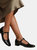 Where's That From Womens/Ladies Cairo Patent Leather T-Bar Buckle Detail Low Block Heel Shoes (Black) (6)