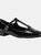 Where's That From Womens/Ladies Cairo Patent Leather T-Bar Buckle Detail Low Block Heel Shoes (Black) (8) - Black