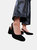 Where's That From Womens/Ladies Edith Suede Sling Back Wide Block Heel Shoes (Black) (7 Wide)