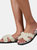 Where's That From Womens/Ladies Iona Pearl Wide Flat Sliders (Silver) (5 Wide) - Silver