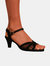 Where's That From Womens/Ladies Jillian Diamante Mesh Strappy Extra Wide Shoes (Black) (8 Extra Wide)