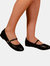 Where's That From Womens/Ladies Josie Faux Leather Straps Ballerina Flats (Black) (9) - Black