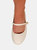 Where's That From Womens/Ladies Josie Faux Leather Straps Ballerina Flats (White) (8)