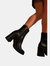 Where's That From Womens/Ladies Keisha PU Side Zip Block Heel Mid Calf Boots (Black) (10)