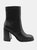 Where's That From Womens/Ladies Keisha PU Side Zip Block Heel Mid Calf Boots (Black) (10) - Black