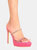 Where's That From Womens/Ladies Kimia Diamante Pointed High Stiletto Heel Mules (Fuchsia) (5)