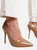 Where's That From Womens/Ladies Kyra Patent Leather Pointed Wide High Stiletto Heel Pumps (Mocha) (6 Wide)