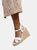 Where's That From Womens/Ladies Lima Padded Crossover Strap Wide Espadrilles (White) (9 Wide) - White