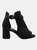 Where's That From Womens/Ladies Lisa Suede Open Toe Block Heel High Heels (Black) (6) - Black