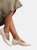 Where's That From Womens/Ladies Minsk Patent Leather Buckle Detail Low Heel Pumps (Cream) (10)