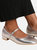 Where's That From Womens/Ladies Minsk PU Buckle Detail Wide Low Heel Ballet Shoes (Silver) (6 Wide)