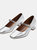 Where's That From Womens/Ladies Oslo Square Toe Wide Low Block Heel Court Shoes (Silver) (5 Wide) - Silver