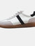 Where's That From Womens/Ladies Pace Contrast Panel Gum Sole Lace Up Sneakers (White) (7)