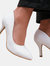 Where's That From Womens/Ladies Paola PU Pointed Mid High Heel Court Shoes (White) (9)