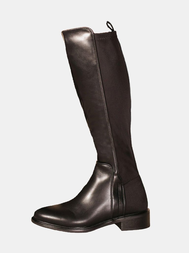 Where's That From Womens/Ladies Parker PU Side Zip Knee-High Boots (Black) (7)