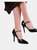 Where's That From Womens/Ladies Reflex Patent Leather Pointed Wide High Heels (Black) (10 Wide)