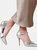 Where's That From Womens/Ladies Reflex Pointed Wide High Heels (Silver) (6 Wide)