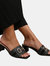 Where's That From Womens/Ladies Rhodes Buckle Detail Low Block Heel Mules (Black) (5)