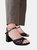 Where's That From Womens/Ladies Rise Braided PU Block Heel Sandals (Black) (10) - Black