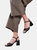 Where's That From Womens/Ladies Rise Braided PU Block Heel Sandals (Black) (10)