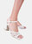 Where's That From Womens/Ladies Rise Braided PU Block Heel Sandals (White) (8) - White