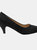 Where's That From Womens/Ladies Shea Faux Suede Low Heel Court Pumps (Black) (10) - Black