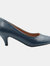 Where's That From Womens/Ladies Shea Faux Suede Low Heel Court Pumps (Dark Blue) (10) - Dark Blue