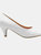 Where's That From Womens/Ladies Shea Faux Suede Low Heel Court Pumps (White) (9) - White