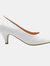 Where's That From Womens/Ladies Shea Faux Suede Low Heel Court Pumps (White) (9) - White