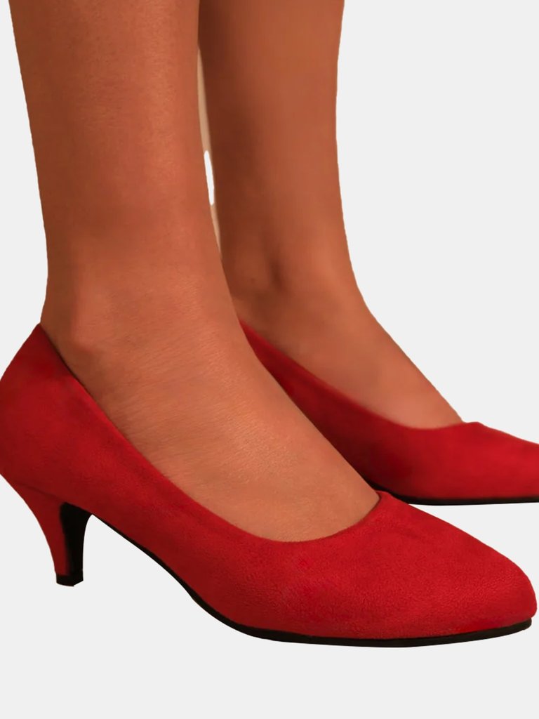 Where's That From Womens/Ladies Shea Low Heel Court Pumps (Red) (8)