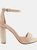 Where's That From Womens/Ladies Skye PU Strappy Buckle Block Heel Sandals (Nude) (8) - Nude