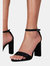 Where's That From Womens/Ladies Skye Strappy Suede Buckle Block Heel Sandals (Black) (8)