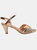 Where's That From Womens/Ladies Stormi Ankle Strap Extra Wide Low Heel Sandals (Gold) (8 Extra Wide) - Gold