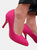 Where's That From Womens/Ladies Suede Pointed Mid High Heel Court Pumps (Fuchsia) (5)