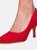 Where's That From Womens/Ladies Suede Pointed Mid High Heel Court Pumps (Red) (10) - Red