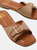 Where's That From Womens/Ladies Vermont Raffia Buckle Sliders (Tan) (7)