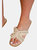 Where's That From Womens/Ladies Vivienne Pearl PU Fringed Sliders (Nude) (5) - Nude