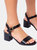 Where's That From Womens/Ladies Zephyr Strappy PU Peep Toe Mid High Block Sandals (Black) (9)