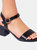 Where's That From Womens/Ladies Zephyr Strappy PU Peep Toe Mid High Block Sandals (Black) (9) - Black