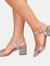 Where's That From Womens/Ladies Zephyr Strappy Suede Peep Toe Mid High Block Sandals (Light Grey) (10) - Light Grey