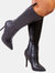 Where's That From Womens/Ladies Zoya PU High Heel Calf Boots (Black) (8)