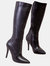 Where's That From Womens/Ladies Zoya PU High Heel Calf Boots (Black) (8) - Black