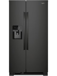 25 Cu. Ft. Stainless Side-By-Side Refrigerator - Black