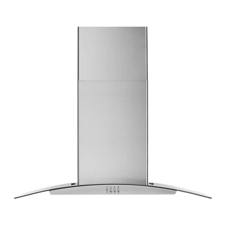 Stainless Curved Glass Wall Mount Canopy Range Hood - Stainless Steel