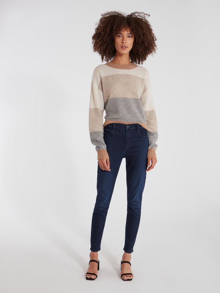 Block Stripe Cashmere Sweater