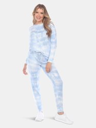 2 Piece Lounge Set - Blue Tie-Dye