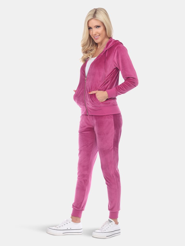 2 Piece Velour Tracksuit Set