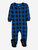 Baby Footed Plaid Pajamas - Black-Navy