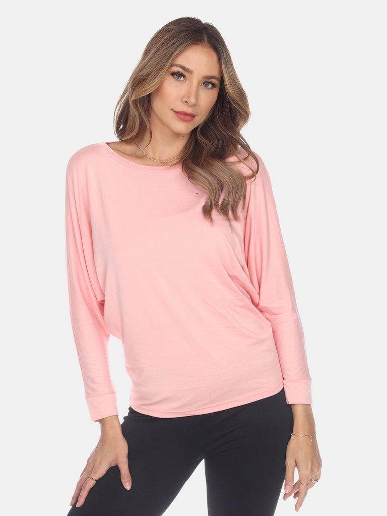 Banded Dolman Top - Pink